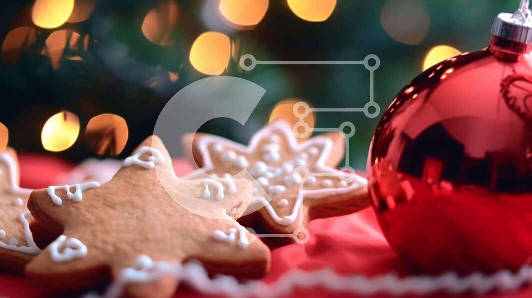 Intra Συλλεκτικό Ξύλινο Παζλ Plywood  4mm - Μπισκότα με μελόψωμο και Χριστουγεννιάτικα στολίδια Σε Ξύλινο Κουτί - Διαστάσεις: 10x10 cm – 25 κομμάτια