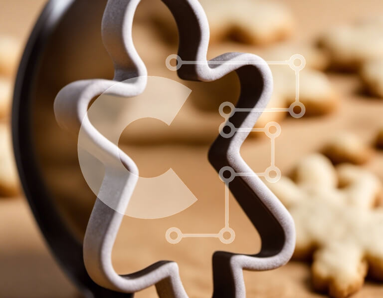 Σετ των 2 Intra Συλλεκτικό Ξύλινο Παζλ Plywood  4mm - Κόφτης μπισκότων με μπισκότα μελόψωμο και μπισκότα ζάχαρης Σε Ξύλινο Κουτί - Διαστάσεις: 10x10 cm – 25 κομμάτια