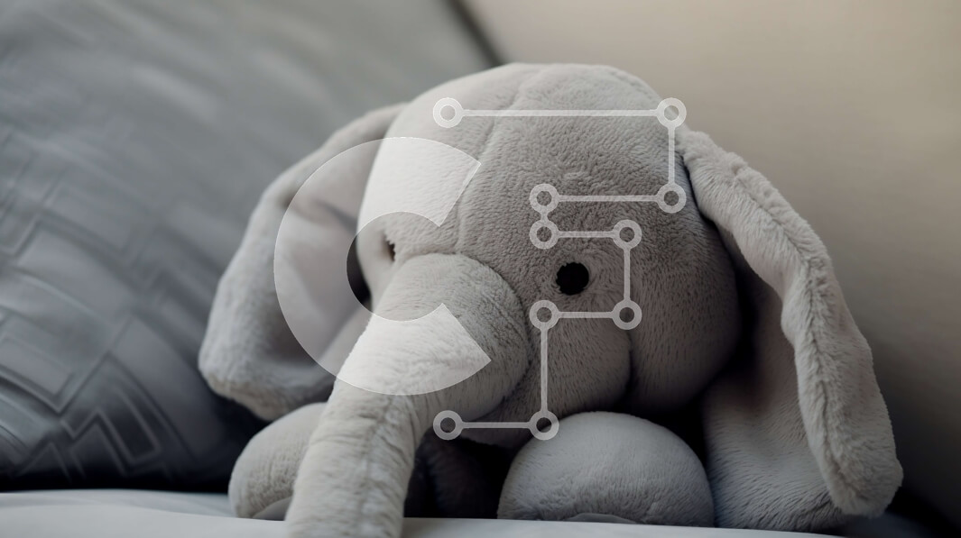 Intra Συλλεκτικό Ξύλινο Παζλ Plywood  4mm - Γκρι γεμιστός ελέφαντας σε καναπέ Σε Ξύλινο Κουτί - Διαστάσεις: 10x10 cm – 25 κομμάτια