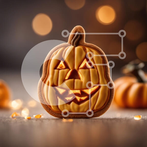 Σετ των 2 Intra Συλλεκτικό Ξύλινο Παζλ Plywood  4mm - Διακόσμηση μπισκότων σε σχήμα κολοκύθας για το Halloween Σε Ξύλινο Κουτί - Διαστάσεις: 10x10 cm – 25 κομμάτια