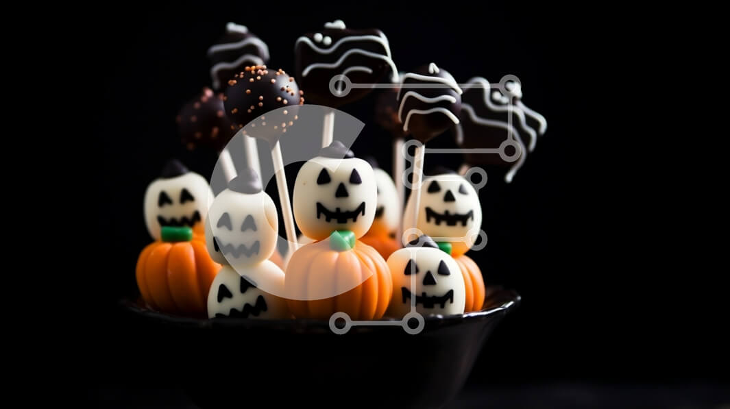 Intra Συλλεκτικό Ξύλινο Παζλ Plywood  4mm - Lollipops κολοκύθας με θέμα το Halloween σε ένα μπολ Σε Ξύλινο Κουτί - Διαστάσεις: 10x10 cm – 25 κομμάτια