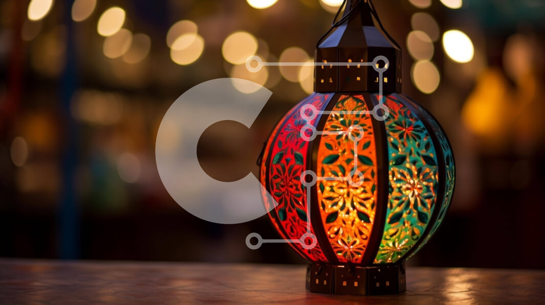 Intra Συλλεκτικό Ξύλινο Παζλ Plywood  4mm - Πολύχρωμο φανάρι σε ανοιχτό τραπέζι Σε Ξύλινο Κουτί - Διαστάσεις Puzzle: 10x10 cm – 25 κομμάτια