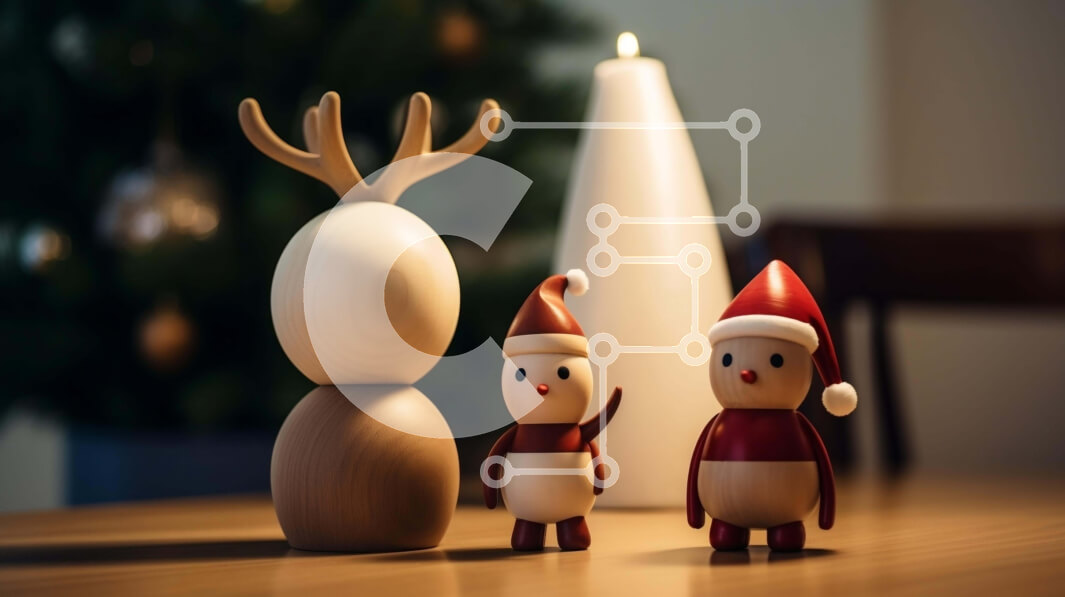 Intra Συλλεκτικό Ξύλινο Παζλ Plywood  4mm - Χριστουγεννιάτικα στολίδια με ξύλινα ειδώλια Σε Ξύλινο Κουτί - Διαστάσεις: 10x10 cm – 25 κομμάτια