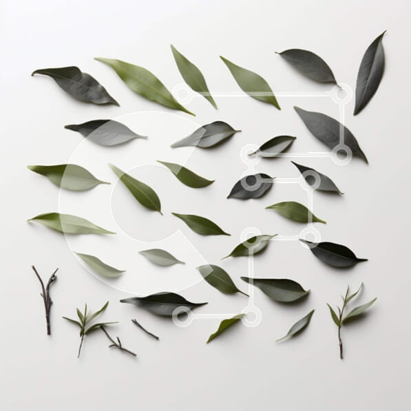 Intra Συλλεκτικό Ξύλινο Παζλ Plywood  4mm - Φύλλα και κλαδιά σε διάφορα σχήματα και μεγέθη Σε Ξύλινο Κουτί - Διαστάσεις: 10x10 cm – 25 κομμάτια