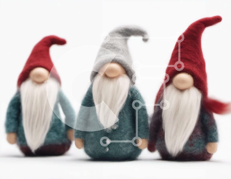 Intra Συλλεκτικό Ξύλινο Παζλ Plywood  4mm - Τρεις καλικάντζαροι με γένια και μακριά μαλλιά Σε Ξύλινο Κουτί - Διαστάσεις Puzzle: 10x10 cm – 25 κομμάτια