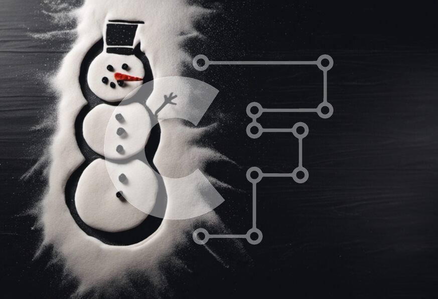 Intra Συλλεκτικό Ξύλινο Παζλ Plywood  4mm - Χιονάνθρωπος από ζάχαρη άχνη ως χειμωνιάτικο στολίδι Σε Ξύλινο Κουτί - Διαστάσεις Puzzle: 10x10 cm – 25 κομμάτια