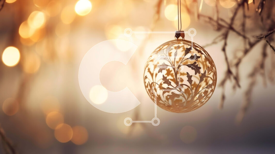 Intra Συλλεκτικό Ξύλινο Παζλ Plywood  4mm - Χρυσό στολίδι που κρέμεται σε κλαδί δέντρου Σε Ξύλινο Κουτί - Διαστάσεις: 10x10 cm – 25 κομμάτια