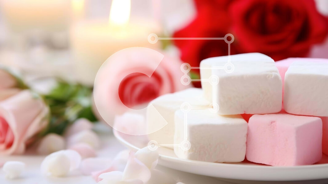 Σετ των 2 Intra Συλλεκτικό Ξύλινο Παζλ Plywood  4mm - Ρομαντικό πιάτο γλυκού Marshmallow και Rose με κερί Σε Ξύλινο Κουτί - Διαστάσεις: 10x10 cm – 25 κομμάτια