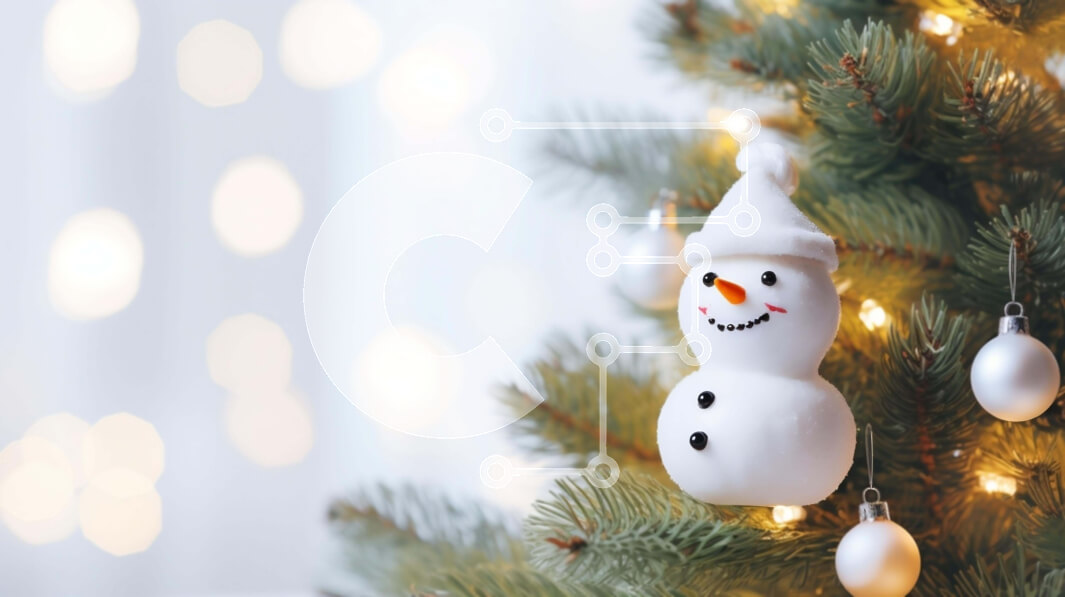 Intra Συλλεκτικό Ξύλινο Παζλ Plywood  4mm - Λευκό στολίδι χιονάνθρωπος που κρέμεται από το χριστουγεννιάτικο δέντρο Σε Ξύλινο Κουτί - Διαστάσεις: 10x10 cm – 25 κομμάτια