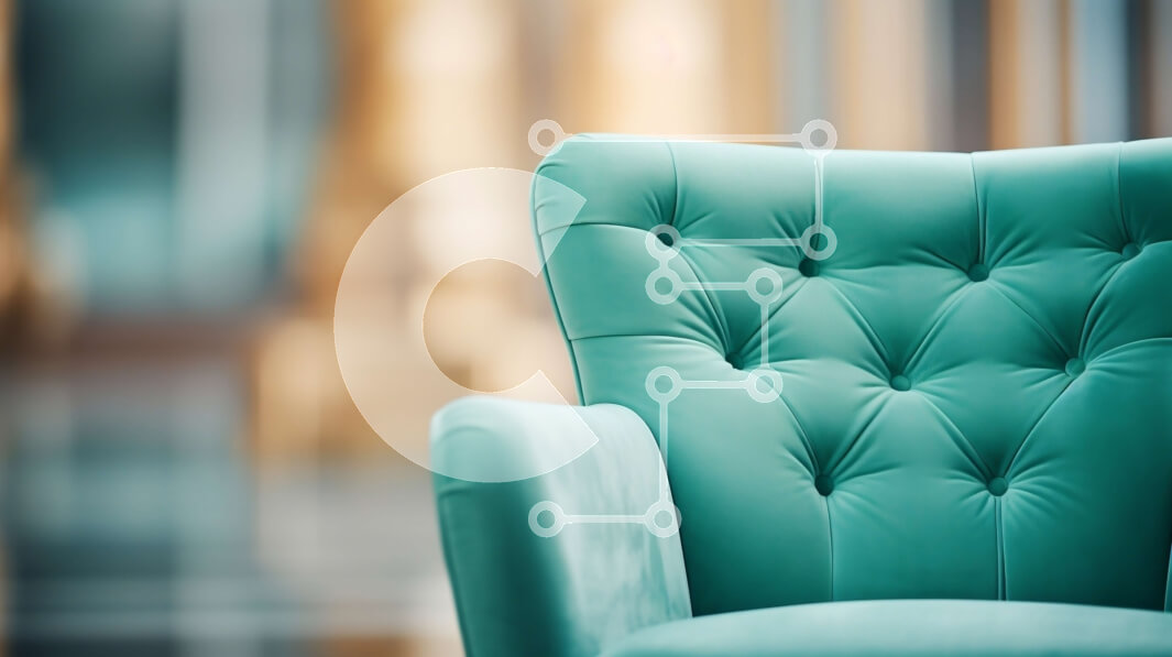 Intra Συλλεκτικό Ξύλινο Παζλ Plywood  4mm - Πράσινη πολυθρόνα με φουντωτή πλάτη και μπράτσα Σε Ξύλινο Κουτί - Διαστάσεις Puzzle: 10x10 cm – 25 κομμάτια