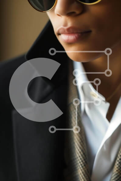 Intra Συλλεκτικό Ξύλινο Παζλ Plywood  4mm - Κομψή γυναίκα με γυαλιά ηλίου Σε Ξύλινο Κουτί - Διαστάσεις Puzzle: 10x10 cm – 25 κομμάτια