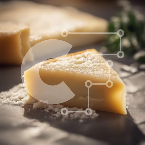 Σετ των 2 Intra Συλλεκτικό Ξύλινο Παζλ Plywood  4mm - Φέτα τυρί σε μεταλλική επιφάνεια με πράσινα βότανα Σε Ξύλινο Κουτί - Διαστάσεις: 10x10 cm – 25 κομμάτια