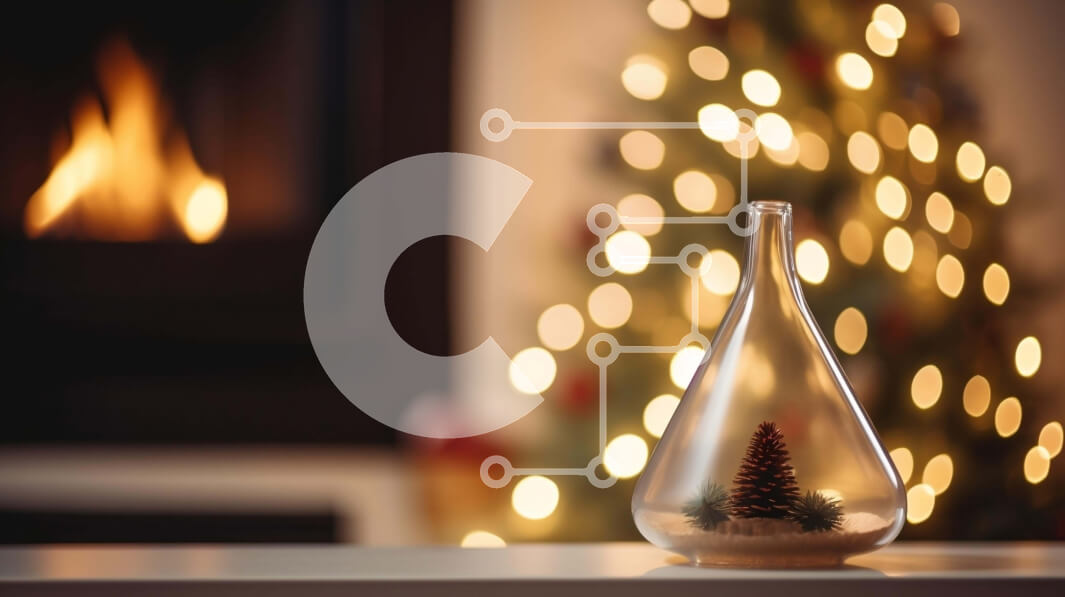 Intra Συλλεκτικό Ξύλινο Παζλ Plywood  4mm - Διακοσμητικό γυάλινο βάζο με διακοσμητικό πεύκο στο τζάκι Σε Ξύλινο Κουτί - Διαστάσεις Puzzle: 10x10 cm – 25 κομμάτια