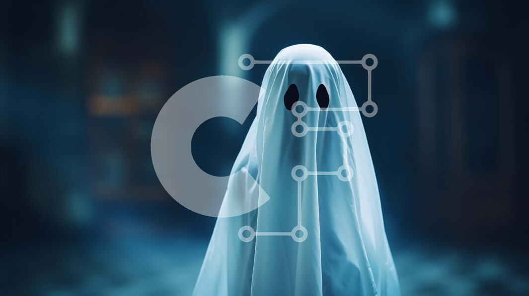 Intra Συλλεκτικό Ξύλινο Παζλ Plywood  4mm - Φάντασμα ντυμένο στα λευκά στέκεται σε ένα άδειο δωμάτιο Σε Ξύλινο Κουτί - Διαστάσεις Puzzle: 10x10 cm – 25 κομμάτια