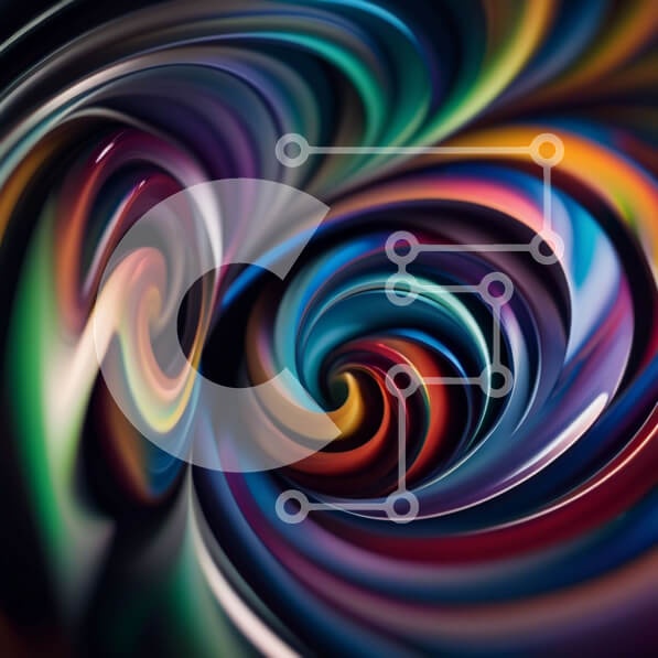 Intra Συλλεκτικό Ξύλινο Παζλ Plywood  4mm - Ζωντανό σπιράλ σε αποχρώσεις του μπλε, του πράσινου και του μωβ Σε Ξύλινο Κουτί - Διαστάσεις Puzzle: 10x10 cm – 25 κομμάτια