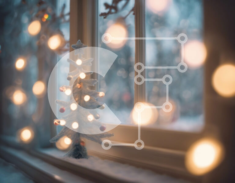 Intra Συλλεκτικό Ξύλινο Παζλ Plywood  4mm - Λευκό στολίδι χριστουγεννιάτικου δέντρου στο περβάζι παραθύρου Σε Ξύλινο Κουτί - Διαστάσεις: 10x10 cm – 25 κομμάτια