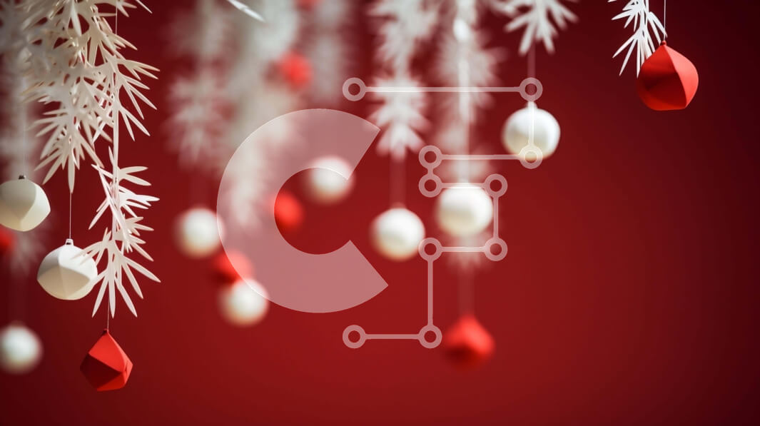 Intra Συλλεκτικό Ξύλινο Παζλ Plywood  4mm - Στολίδια από κόκκινο και λευκό χαρτί για εορταστική διακόσμηση Σε Ξύλινο Κουτί - Διαστάσεις: 10x10 cm – 25 κομμάτια