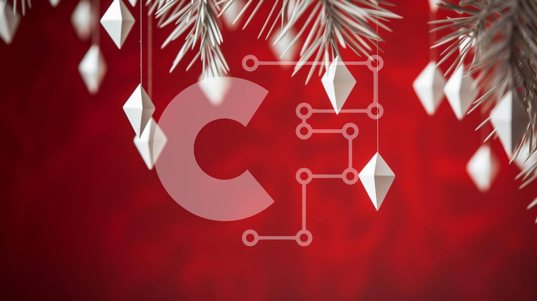 Intra Συλλεκτικό Ξύλινο Παζλ Plywood  4mm - Γιορτινά στολίδια με κόκκινο φόντο και λευκά στολίδια Σε Ξύλινο Κουτί - Διαστάσεις: 10x10 cm – 25 κομμάτια