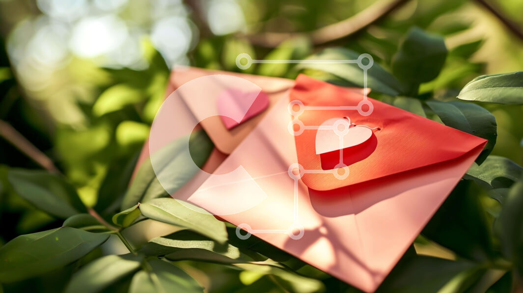 Intra Συλλεκτικό Ξύλινο Παζλ Plywood  4mm - Κόκκινοι φάκελοι σε κλαδί δέντρου με διακοσμητικά καρδιά Σε Ξύλινο Κουτί - Διαστάσεις: 10x10 cm – 25 κομμάτια