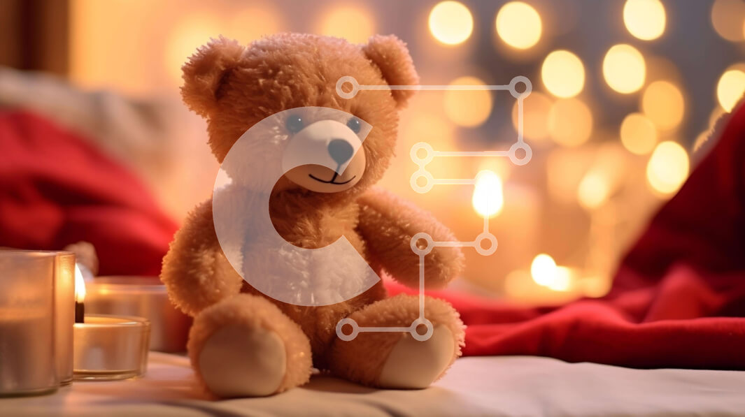 Intra Συλλεκτικό Ξύλινο Παζλ Plywood  4mm - Άνετο αρκουδάκι με ζεστά φώτα Σε Ξύλινο Κουτί - Διαστάσεις: 10x10 cm – 25 κομμάτια