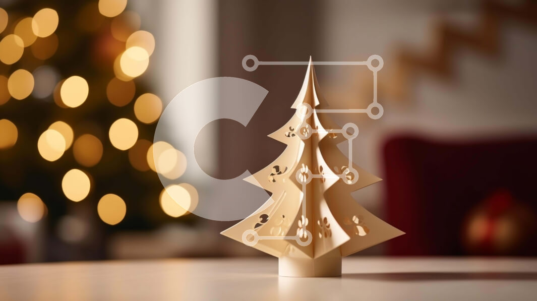 Intra Συλλεκτικό Ξύλινο Παζλ Plywood  4mm - Εορταστική διακόσμηση χριστουγεννιάτικου δέντρου στο τραπέζι Σε Ξύλινο Κουτί - Διαστάσεις: 10x10 cm – 25 κομμάτια