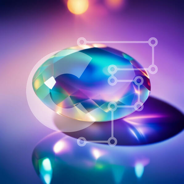 Σετ των 2 Intra Συλλεκτικό Ξύλινο Παζλ Plywood  4mm - Εκπληκτική εικόνα ενός λαμπερού πολύτιμου λίθου σε μια ανακλαστική επιφάνεια Σε Ξύλινο Κουτί - Διαστάσεις: 10x10 cm – 25 κομμάτια