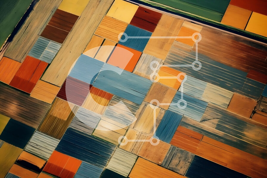 Intra Συλλεκτικό Ξύλινο Παζλ Plywood  4mm - Ζωντανή αφηρημένη ζωγραφική με αποχρώσεις του πορτοκαλί, του κίτρινου και του μπλε Σε Ξύλινο Κουτί - Διαστάσεις Puzzle: 10x10 cm – 25 κομμάτια