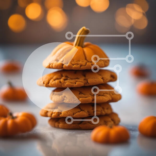 Σετ των 2 Intra Συλλεκτικό Ξύλινο Παζλ Plywood  4mm - Στοίβα μπισκότα σε σχήμα κολοκύθας Σε Ξύλινο Κουτί - Διαστάσεις: 10x10 cm – 25 κομμάτια