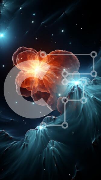 Intra Συλλεκτικό Ξύλινο Παζλ Plywood  4mm - Εκπληκτική εικόνα ενός νεφελώματος με ζωηρά χρώματα και ουράνιο περιβάλλον Σε Ξύλινο Κουτί - Διαστάσεις Puzzle: 10x10 cm – 25 κομμάτια