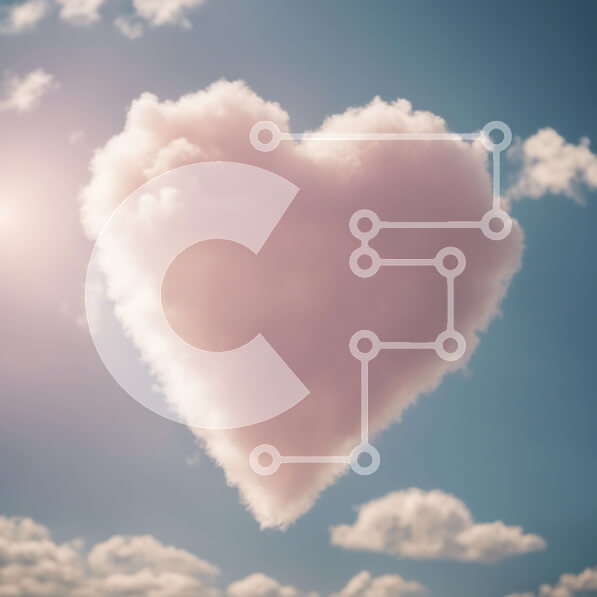 Intra Συλλεκτικό Ξύλινο Παζλ Plywood  4mm - Όμορφο σύννεφο σε σχήμα καρδιάς στον ουρανό Σε Ξύλινο Κουτί - Διαστάσεις: 10x10 cm – 25 κομμάτια