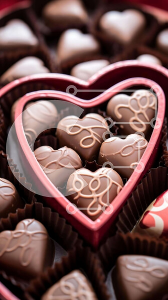 Intra Συλλεκτικό Ξύλινο Παζλ Plywood  4mm - Κουτί σοκολάτας σε σχήμα καρδιάς Σε Ξύλινο Κουτί - Διαστάσεις: 10x10 cm – 25 κομμάτια