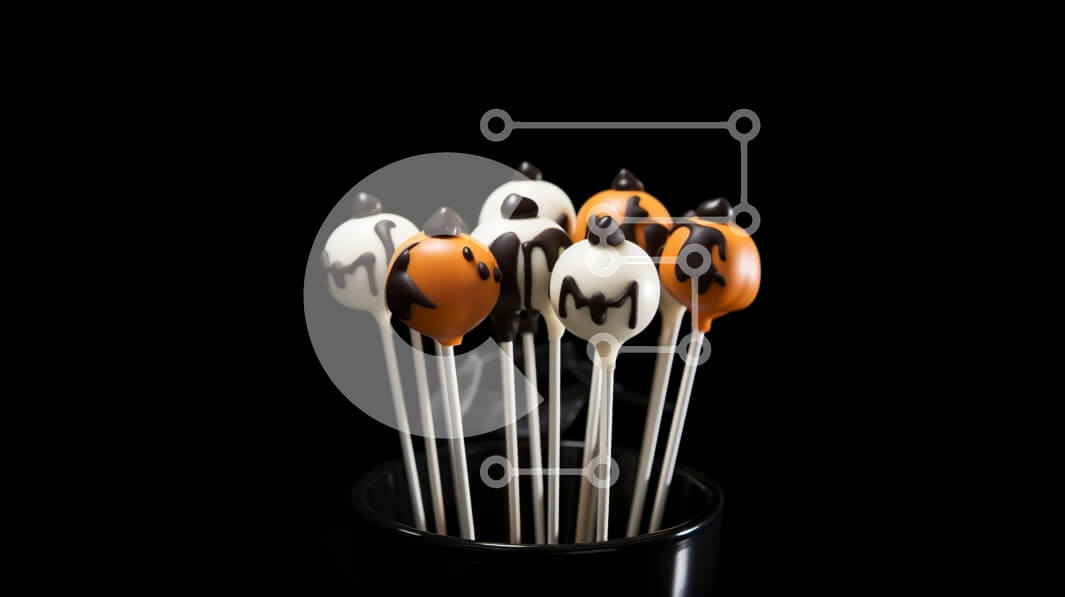 Σετ των 2 Intra Συλλεκτικό Ξύλινο Παζλ Plywood  4mm - Cake Pops με θέμα το Halloween in Black Cup Σε Ξύλινο Κουτί - Διαστάσεις: 10x10 cm – 25 κομμάτια