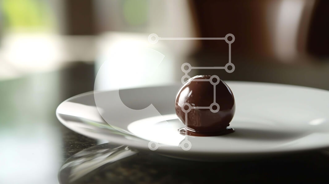 Σετ των 2 Intra Συλλεκτικό Ξύλινο Παζλ Plywood  4mm - Σοκολατένιο αυγό στο άσπρο πιάτο Σε Ξύλινο Κουτί - Διαστάσεις: 10x10 cm – 25 κομμάτια