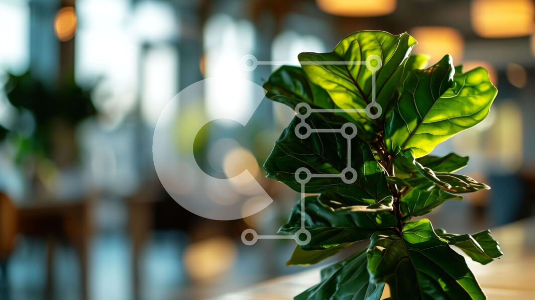 Intra Συλλεκτικό Ξύλινο Παζλ Plywood  4mm - Πράσινο φυτό στο τραπέζι στην τραπεζαρία Σε Ξύλινο Κουτί - Διαστάσεις: 10x10 cm – 25 κομμάτια