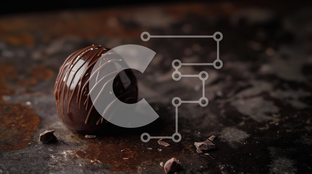 Σετ των 2 Intra Συλλεκτικό Ξύλινο Παζλ Plywood  4mm - Σοκολατένιο αυγό με γλάσο στο τραπέζι Σε Ξύλινο Κουτί - Διαστάσεις: 10x10 cm – 25 κομμάτια