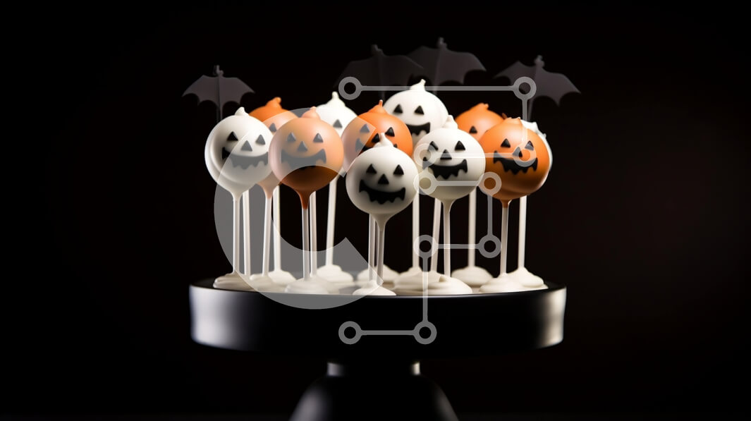 Σετ των 2 Intra Συλλεκτικό Ξύλινο Παζλ Plywood  4mm - Halloween Cake Pops και Cupcakes με διακοσμήσεις κολοκύθας και νυχτερίδων Σε Ξύλινο Κουτί - Διαστάσεις: 10x10 cm – 25 κομμάτια
