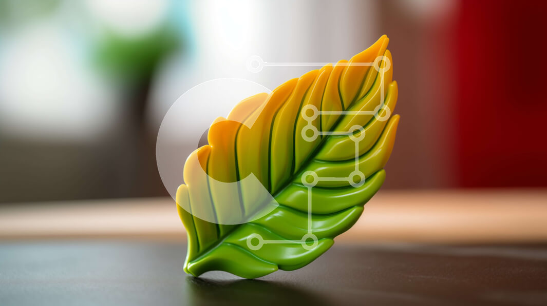 Intra Συλλεκτικό Ξύλινο Παζλ Plywood  4mm - Πράσινο και κίτρινο φύλλο παιχνιδιού σε ημιτελές ξύλινο τραπέζι Σε Ξύλινο Κουτί - Διαστάσεις: 10x10 cm – 25 κομμάτια