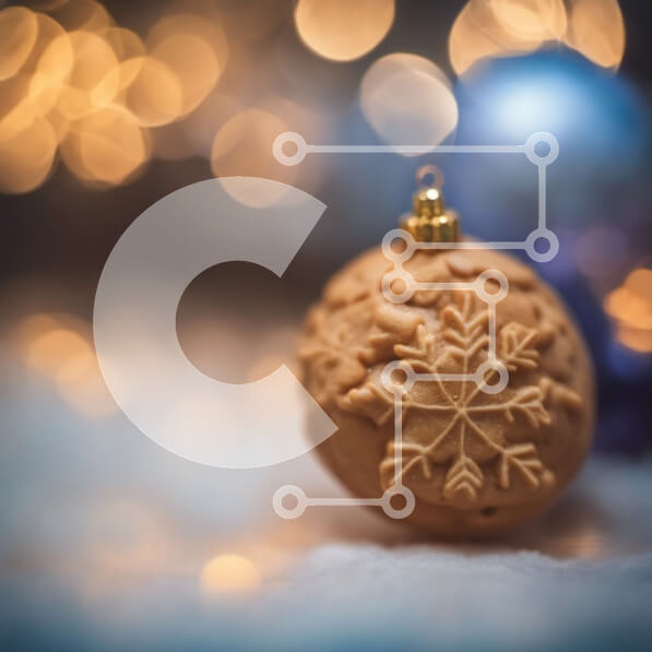 Intra Συλλεκτικό Ξύλινο Παζλ Plywood  4mm - Στολίδι με νιφάδες χιονιού με φώτα Bokeh Σε Ξύλινο Κουτί - Διαστάσεις: 10x10 cm – 25 κομμάτια