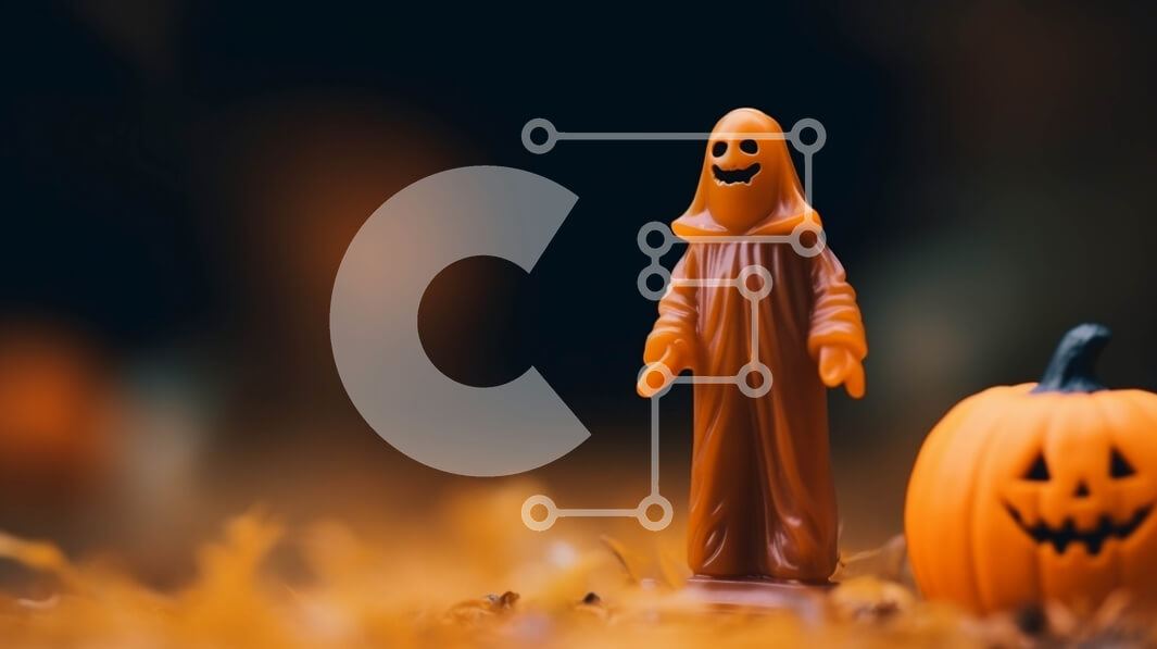 Intra Συλλεκτικό Ξύλινο Παζλ Plywood  4mm - Φιγούρα παιχνιδιού αποκριών με κολοκύθες στο φόντο Σε Ξύλινο Κουτί - Διαστάσεις: 10x10 cm – 25 κομμάτια