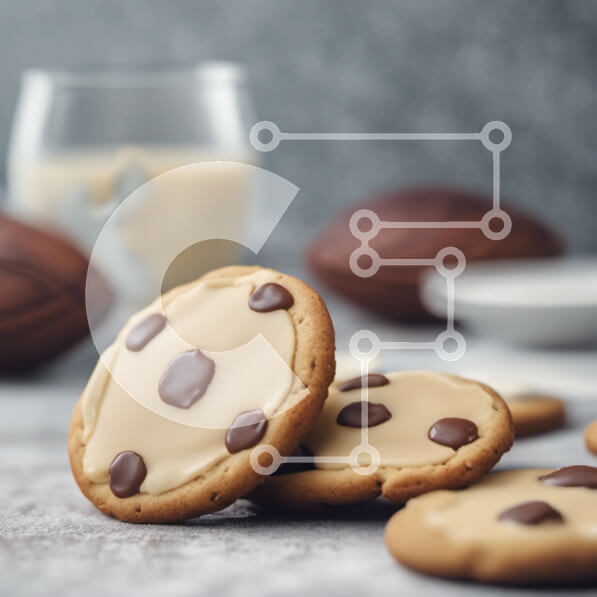 Σετ των 2 Intra Συλλεκτικό Ξύλινο Παζλ Plywood  4mm - Στοιβαγμένα μπισκότα σοκολάτας με γάλα Σε Ξύλινο Κουτί - Διαστάσεις: 10x10 cm – 25 κομμάτια