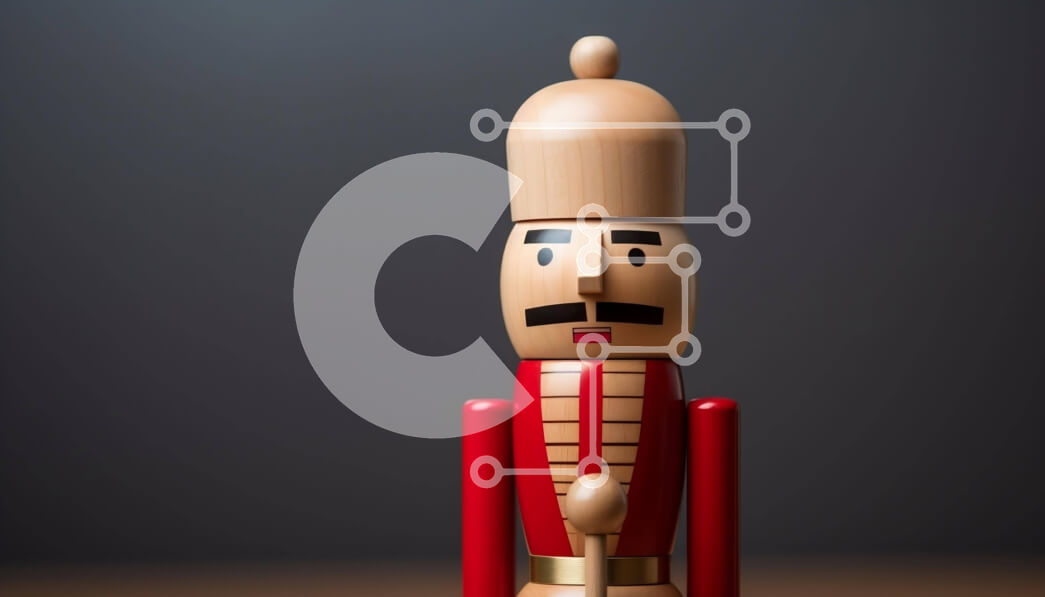 Intra Συλλεκτικό Ξύλινο Παζλ Plywood  4mm - Ξύλινο ειδώλιο Καρυοθραύστη με κόκκινο κοστούμι Σε Ξύλινο Κουτί - Διαστάσεις: 10x10 cm – 25 κομμάτια