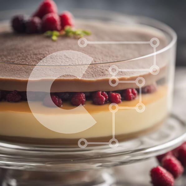 Σετ των 2 Intra Συλλεκτικό Ξύλινο Παζλ Plywood  4mm - Λαχταριστό κέικ σοκολάτας με μους βατόμουρου και μούρα Σε Ξύλινο Κουτί - Διαστάσεις: 10x10 cm – 25 κομμάτια