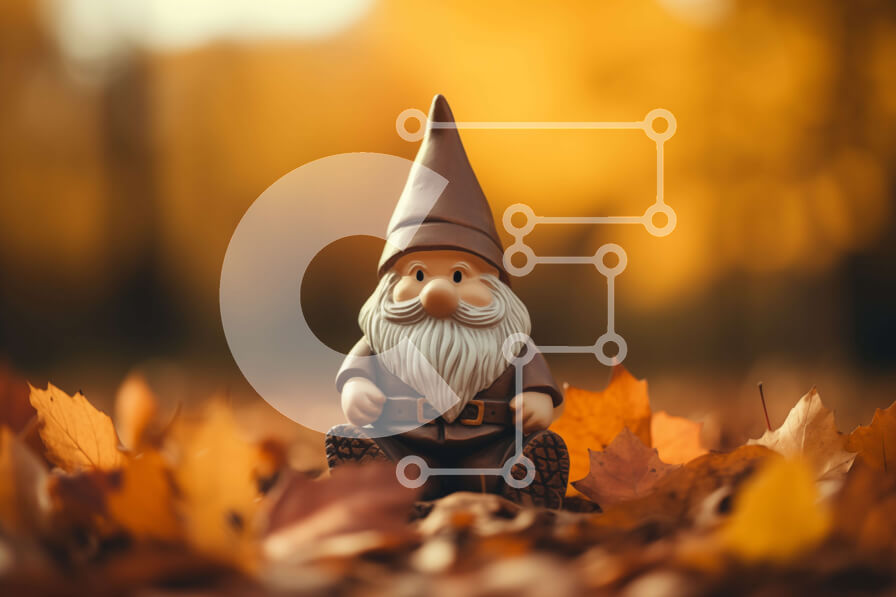 Intra Συλλεκτικό Ξύλινο Παζλ Plywood  4mm - Μικρό ειδώλιο καλικάντζαρο σε πεσμένα φύλλα Σε Ξύλινο Κουτί - Διαστάσεις: 10x10 cm – 25 κομμάτια