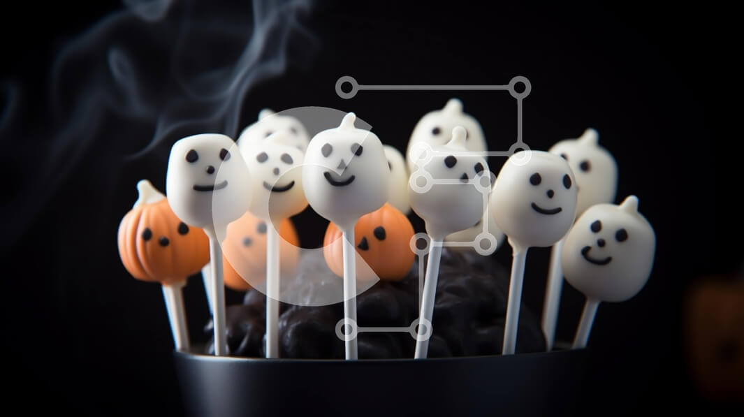 Σετ των 2 Intra Συλλεκτικό Ξύλινο Παζλ Plywood  4mm - Τούρτα με θέμα το Halloween σκάει σε ένα ανάποδο φλιτζάνι με καπνό Σε Ξύλινο Κουτί - Διαστάσεις: 10x10 cm – 25 κομμάτια