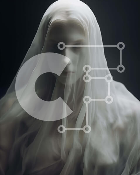 Intra Συλλεκτικό Ξύλινο Παζλ Plywood  4mm - Μυστηριώδης γυναίκα με πέπλο που καλύπτει το πρόσωπο Σε Ξύλινο Κουτί - Διαστάσεις Puzzle: 10x10 cm – 25 κομμάτια