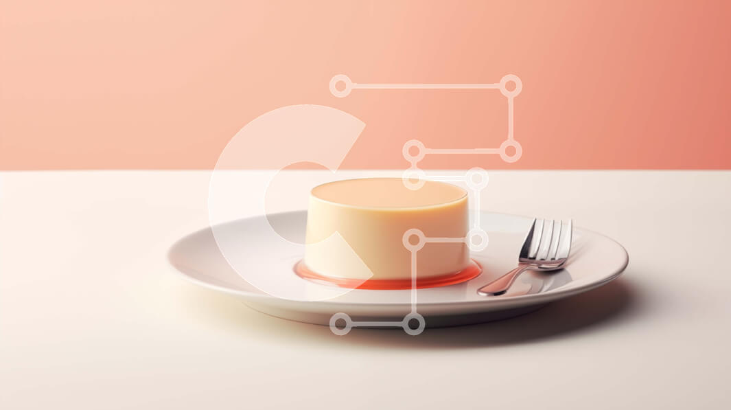 Σετ των 2 Intra Συλλεκτικό Ξύλινο Παζλ Plywood  4mm - Νόστιμο επιδόρπιο σε λευκό πιάτο Σε Ξύλινο Κουτί - Διαστάσεις: 10x10 cm – 25 κομμάτια