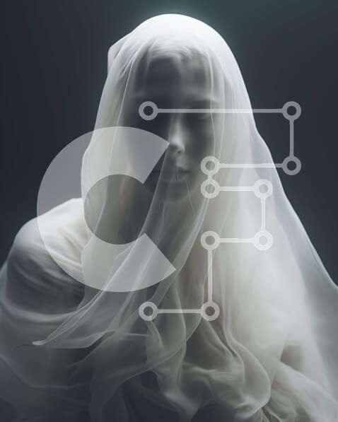 Intra Συλλεκτικό Ξύλινο Παζλ Plywood  4mm - Μυστηριώδης γυναίκα με πέπλο Σε Ξύλινο Κουτί - Διαστάσεις Puzzle: 10x10 cm – 25 κομμάτια