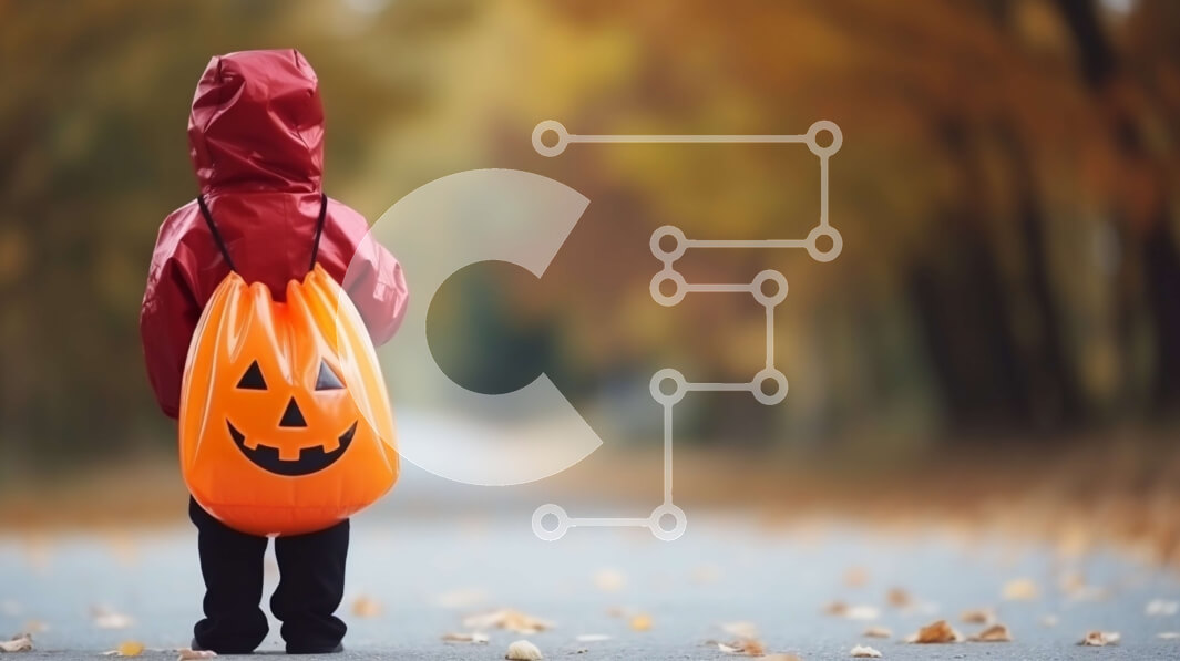 Intra Συλλεκτικό Ξύλινο Παζλ Plywood  4mm - Παιδί με την τσάντα κολοκύθας στο δρόμο του φθινοπώρου Σε Ξύλινο Κουτί - Διαστάσεις Puzzle: 10x10 cm – 25 κομμάτια