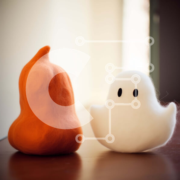 Intra Συλλεκτικό Ξύλινο Παζλ Plywood  4mm - Φαντάσματα και Γεμιστά Ζώα με Κολοκύθα σε Ξύλο Σε Ξύλινο Κουτί - Διαστάσεις Puzzle: 10x10 cm – 25 κομμάτια