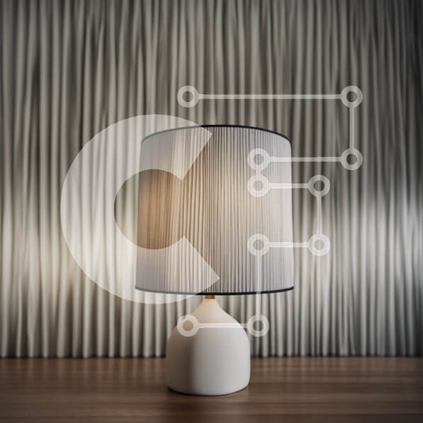 Intra Συλλεκτικό Ξύλινο Παζλ Plywood  4mm - Λευκό φωτιστικό σε άδειο ξύλινο τραπέζι Σε Ξύλινο Κουτί - Διαστάσεις Puzzle: 10x10 cm – 25 κομμάτια